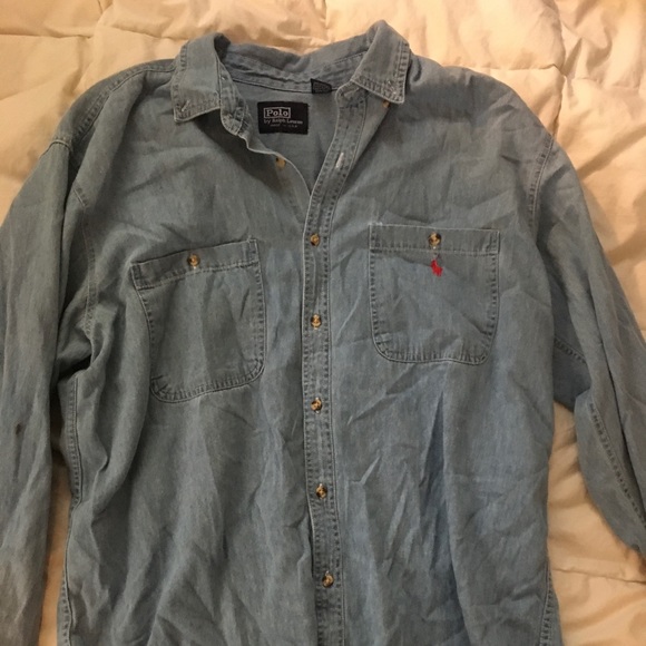 Vintage Denim Ralph Lauren Polo Buttonup - Picture 1 of 3